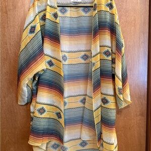 Boho Western Serape Open-Front Women’s Kimono